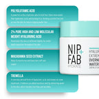 NIP + FAB Hyaluronic Fix Extreme4 Overnight Bounce Water Cream 2% 50ml - Hydrating, Smooths Pores & Fine Lines - New
