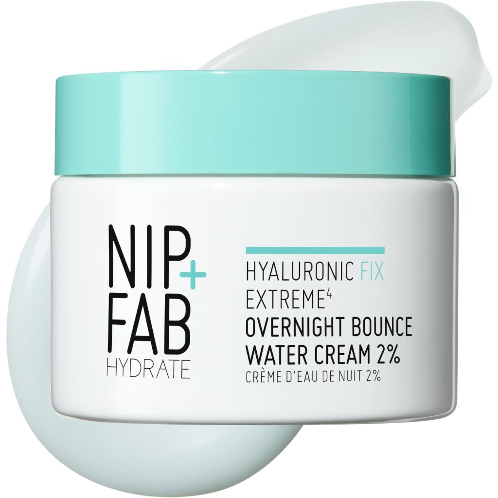 NIP + FAB Hyaluronic Fix Extreme4 Overnight Bounce Water Cream 2% 50ml - Hydrating, Smooths Pores & Fine Lines - New