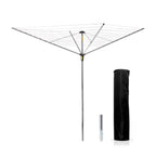 Minky Easy Breeze 45m 4 Arm Rotary Airer - Outdoor Washing Line Dryer with Cover - Silver Alloy Steel - Very Good