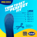 Scholl GelActiv Trainer Insoles for Men, All Day Comfort Running Shoe Insoles, Super Shock Absorption and Springiness with GelWave Technology, UK Size 7-12 - Damaged Box