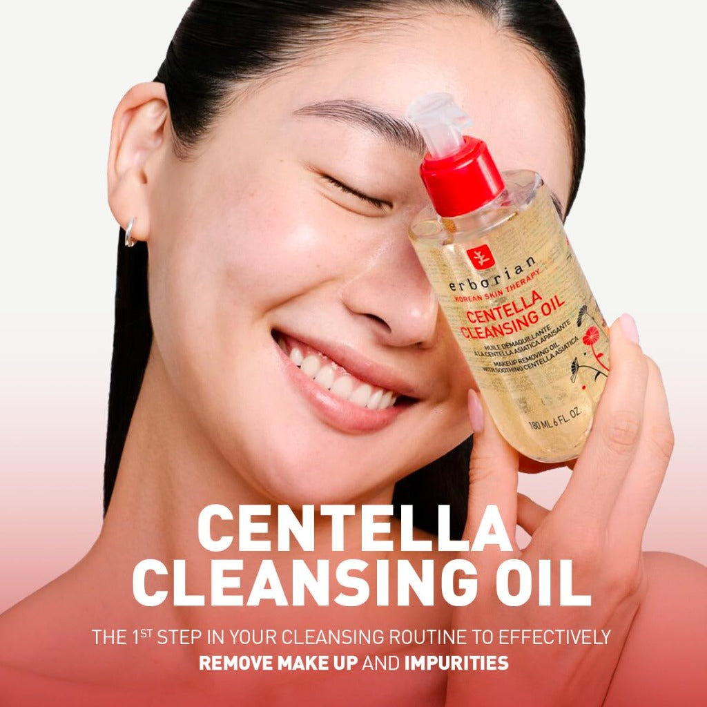 Erborian Centella Cleansing Oil - Makeup Remover Face Wash - All Skin Types - Korean Skincare - 180ml - New