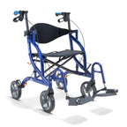 Drive Devilbiss AirGo Fusion 2-in-1 Rollator Transport Chair - Lightweight Folding Aluminium Walker with Seat, Backrest, 8" Wheels - Damaged Box