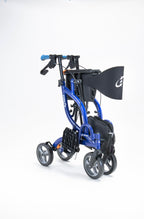 Drive Devilbiss AirGo Fusion 2-in-1 Rollator Transport Chair - Lightweight Folding Aluminium Walker with Seat, Backrest, 8" Wheels - Damaged Box