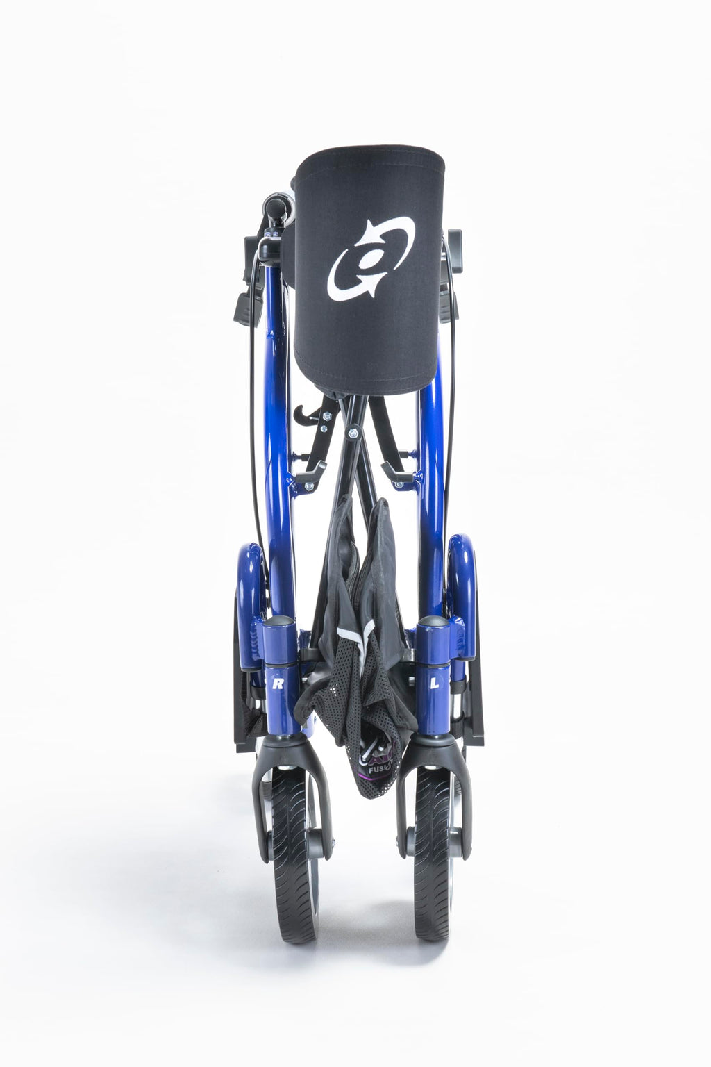 Drive Devilbiss AirGo Fusion 2-in-1 Rollator Transport Chair - Lightweight Folding Aluminium Walker with Seat, Backrest, 8" Wheels - Damaged Box