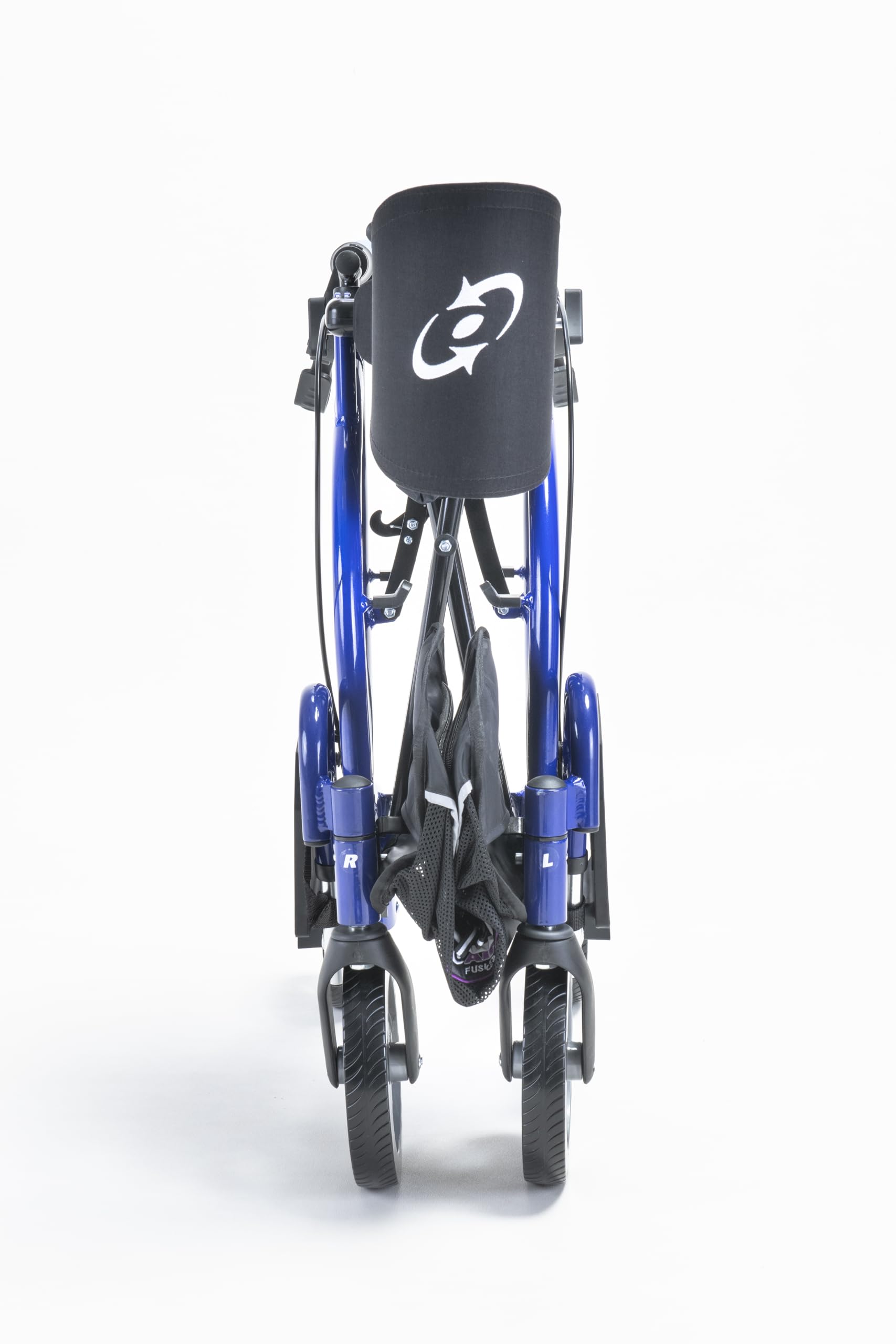 Drive Devilbiss AirGo Fusion 2-in-1 Rollator Transport Chair - Lightweight Folding Aluminium Walker with Seat, Backrest, 8" Wheels - Damaged Box