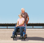 Drive Devilbiss AirGo Fusion 2-in-1 Rollator Transport Chair - Lightweight Folding Aluminium Walker with Seat, Backrest, 8" Wheels - Damaged Box