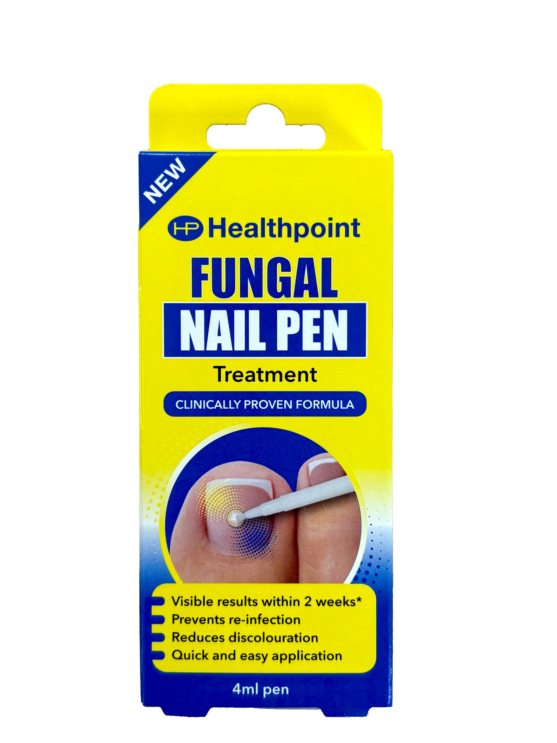 Healthpoint Fungal Nail Treatment Pen 4ml - Clinically Proven Formula - Reduces Discolouration - Easy Application - Damaged Box - BBE 08/2026