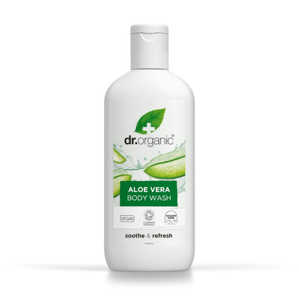 Dr Organic Tea Tree Body Wash, Shower Gel, Natural, Vegan, Cruelty-Free, Paraben & SLS-Free, Recyclable & Recycled Ocean Bound Plastic, Certified Organic, 250ml, Packaging may vary - New