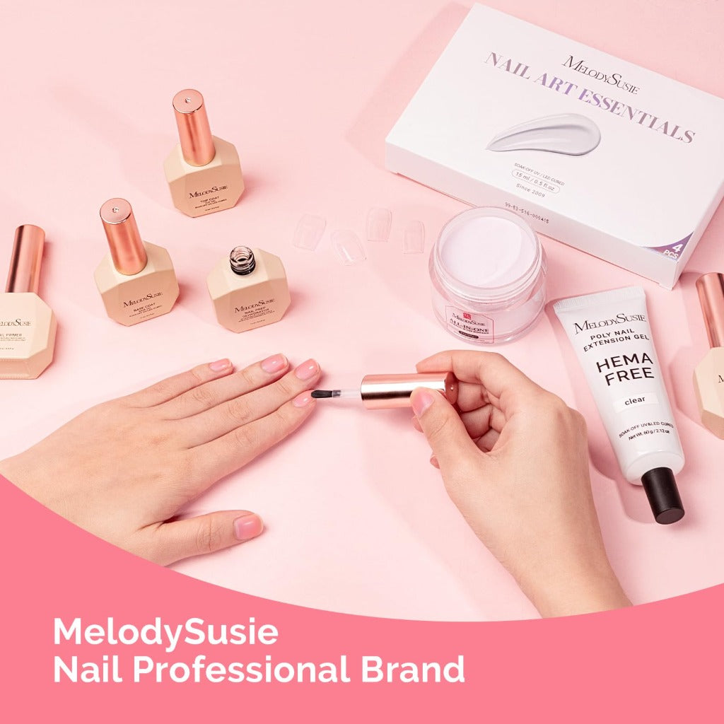 MelodySusie Builder Gel Nail Dehydrator Primer Set - 3 Pcs 15ml Clear - Long Lasting Manicure Art Kit for Women Girls - Damaged Box