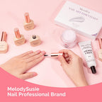 MelodySusie Builder Gel Nail Dehydrator Primer Set - 3 Pcs 15ml Clear - Long Lasting Manicure Art Kit for Women Girls - Damaged Box