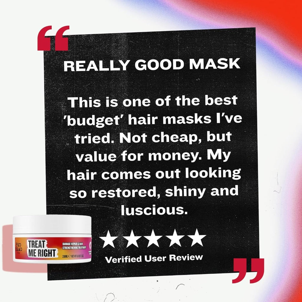 Bed Head by TIGI Treat Me Right Hair Mask, 200ml - Damaged Box