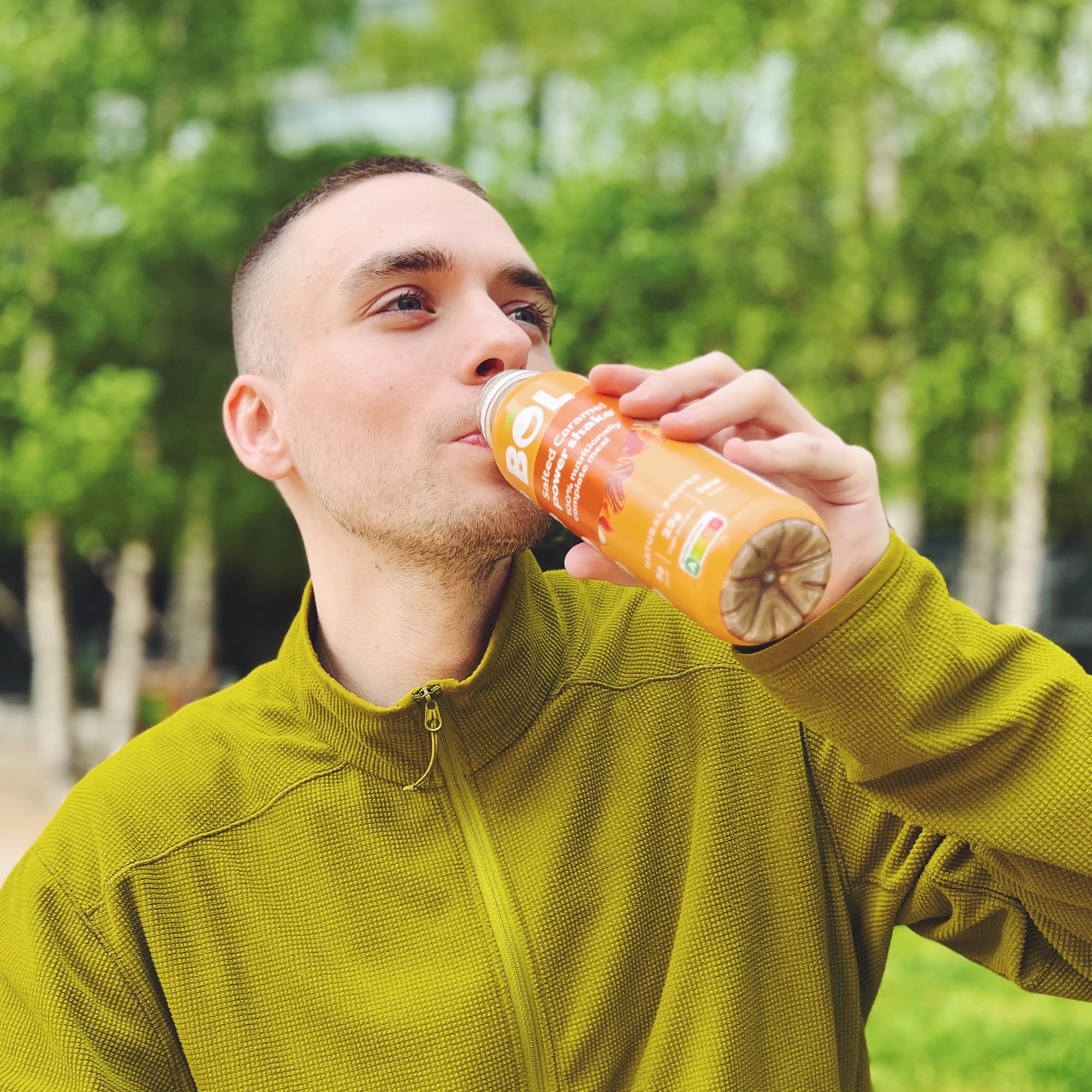 BOL Salted Caramel Power Shake - 410ml x 6 Bottles - Ready-to-Drink Meal Replacement - 27g Protein - Plant-Based, Low Sugar, High Fibre - Damaged Box - BBE 07/2026