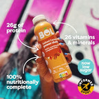 BOL Salted Caramel Power Shake - 410ml x 6 Bottles - Ready-to-Drink Meal Replacement - 27g Protein - Plant-Based, Low Sugar, High Fibre - Damaged Box - BBE 07/2026