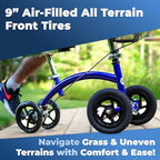 KneeRover KneeCycle Hybrid Knee Walker Scooter - All Terrain Front Axle - Foot Leg Ankle Injury Mobility Aid - New