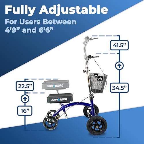 KneeRover KneeCycle Hybrid Knee Walker Scooter - All Terrain Front Axle - Foot Leg Ankle Injury Mobility Aid - New