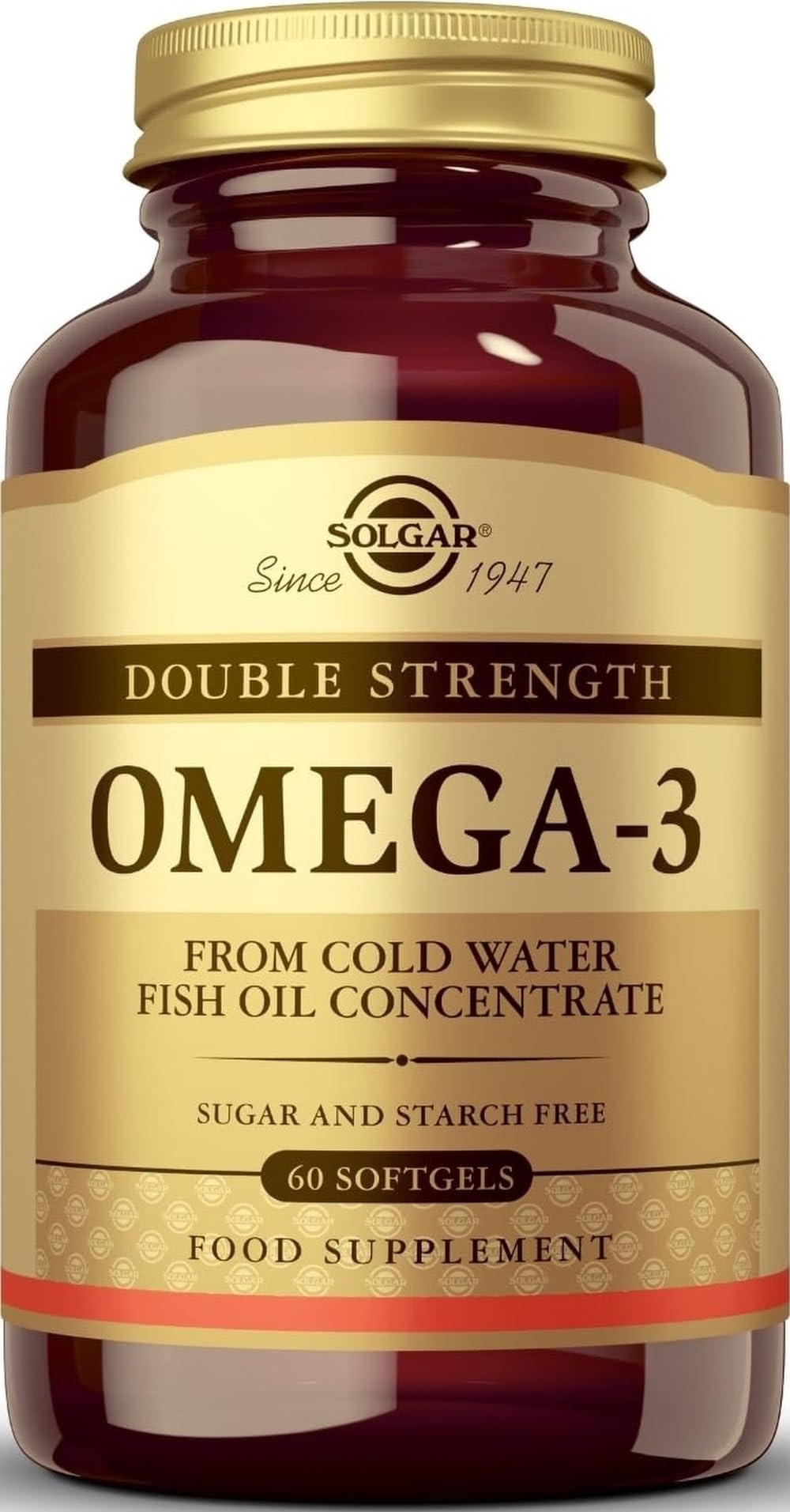 Solgar Omega-3 Double Strength Fish Oil 60 Softgels EPA DHA Supplement - New - BBE 07/2026