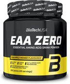 BioTechUSA EAA Zero Essential Amino Acid Powder - 7160mg EAA, Sugar-Free, Gluten-Free, Pineapple-Mango 350g Supplement - Damaged Box - BBE 08/2028