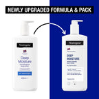 Neutrogena Norwegian Formula Deep Moisture Body Lotion - 400ml Fragrance-Free Moisturiser for Sensitive Dry Skin - 48H Hydration - New