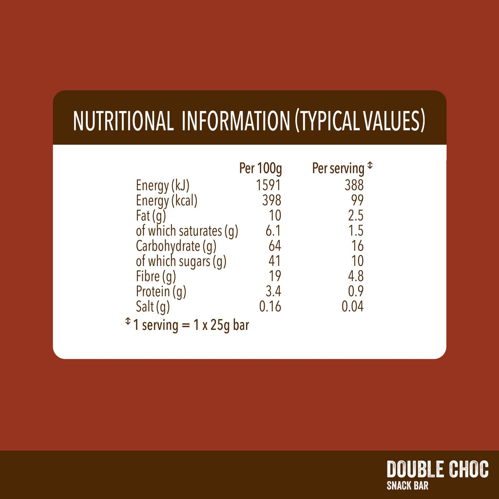 SlimFast Double Chocolate Snack Bar - 99 Kcal - 30 x 25g Bars - Meal Replacement Diet Food - Damaged Box - BBE 06/2026