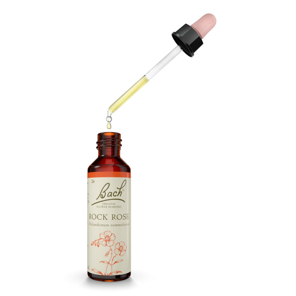 Bach Original Flower Remedies Rock Rose - Natural Flower Essence - Emotional Wellness - 20ml - Damaged Box - BBE 07/2030