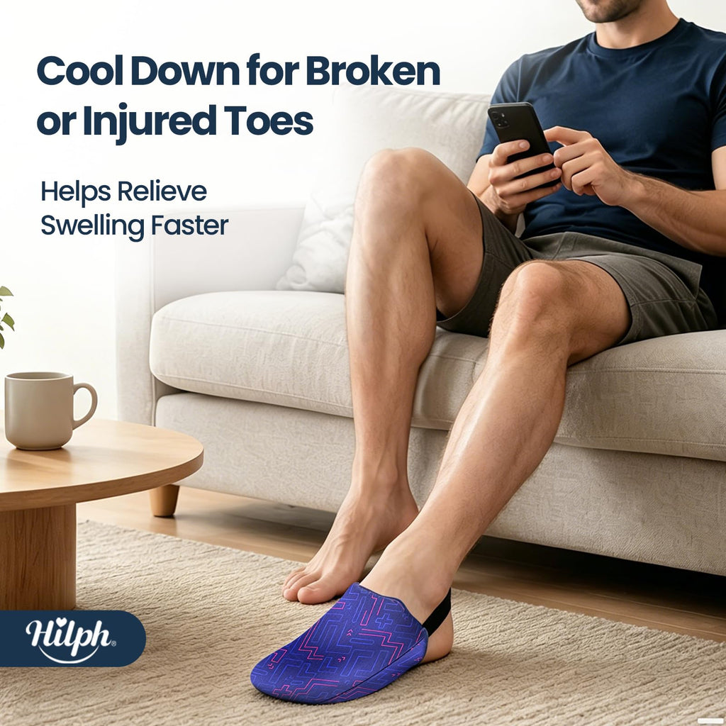 Hilph Foot & Toe Ice Pack Wrap - Cold Therapy for Broken Toes, Bunion Surgery, Swelling Relief, Pain Recovery - Damaged Box