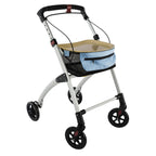 Days Breeze Indoor Rollator, 4 Wheeled, Includes Basket and Tray, Mobility Aid, Assisted Walking Device for Low Mobility Users, Lightweight, Green - Very Good