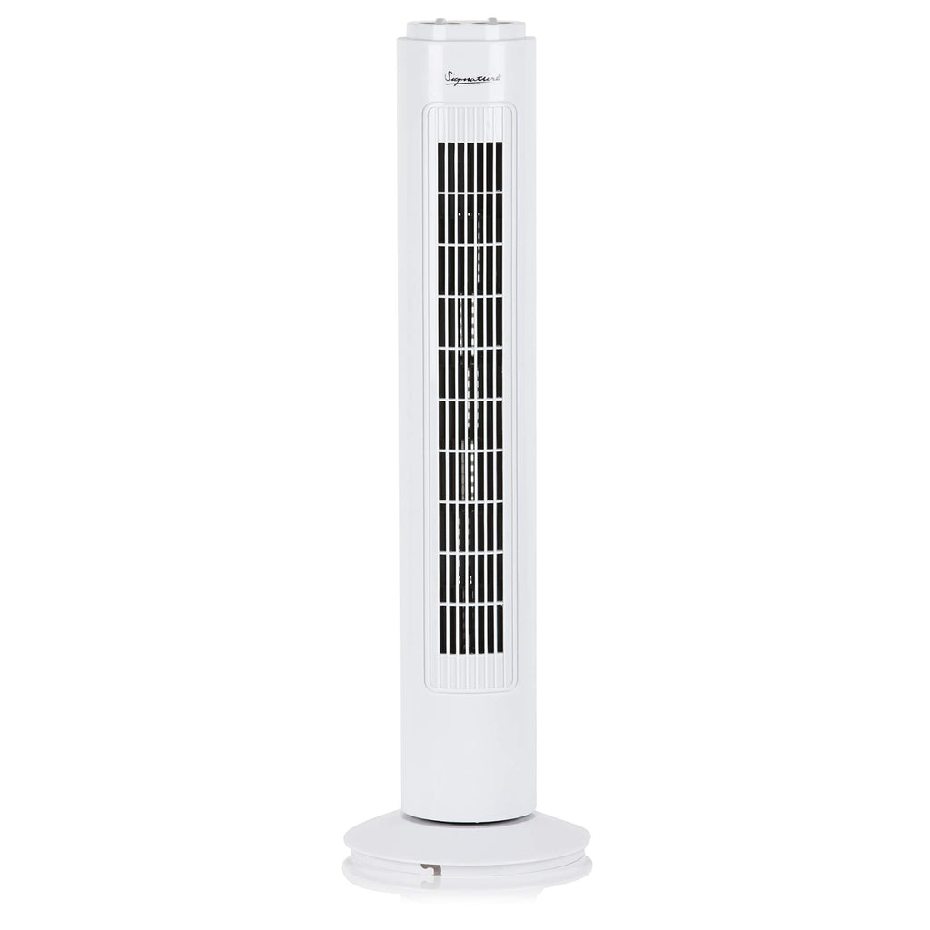 Signature 3 Speed Tower Fan with Oscillation, Adjustable Ti - New