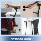 Folding Elbow Crutches for Adults - Lightweight, Height Adjustable Forearm Crutches with Ergonomic Grip, Non-Slip Base - Pair 2PCS Mobility - Very Good