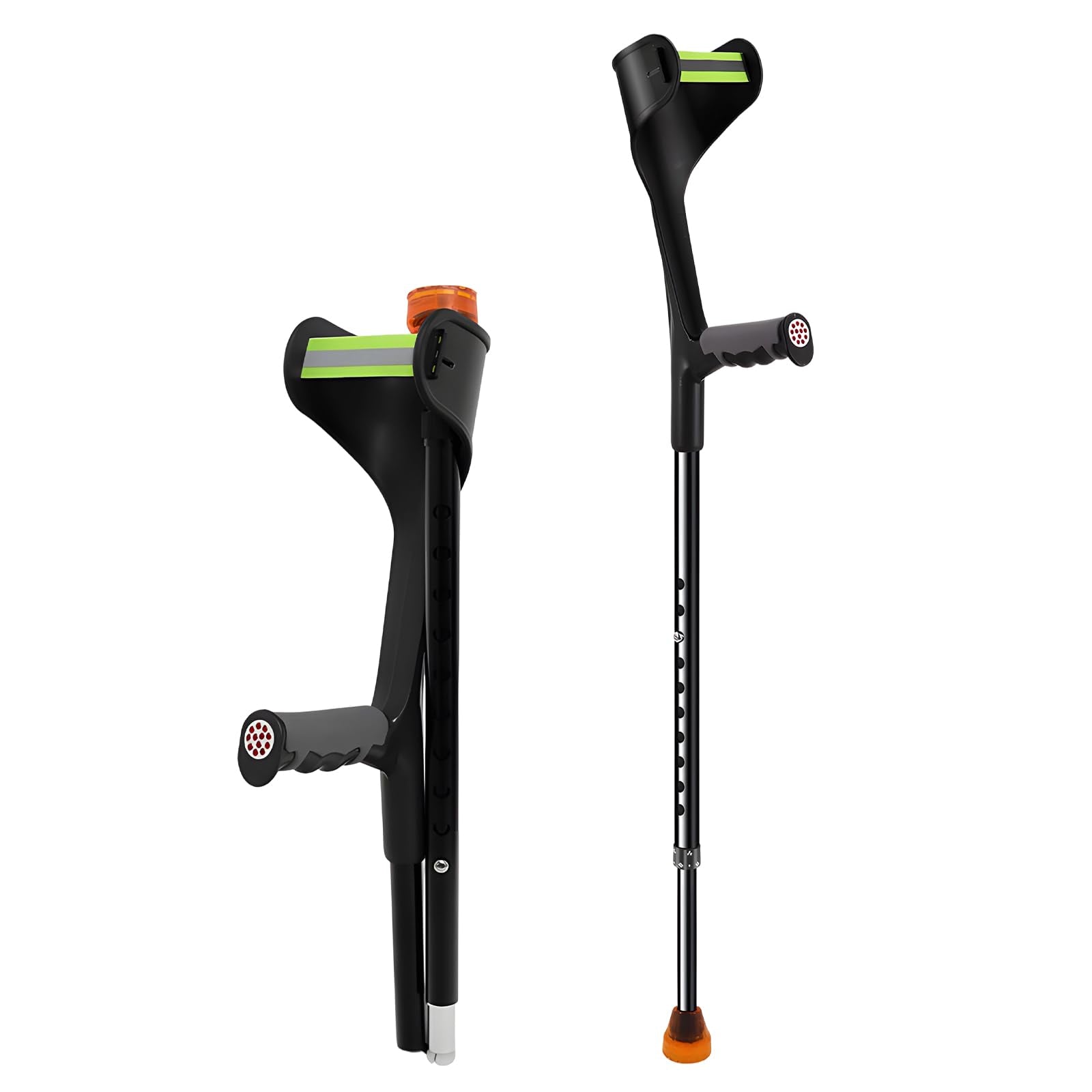 Folding Elbow Crutches for Adults - Lightweight, Height Adjustable Forearm Crutches with Ergonomic Grip, Non-Slip Base - Pair 2PCS Mobility - Very Good