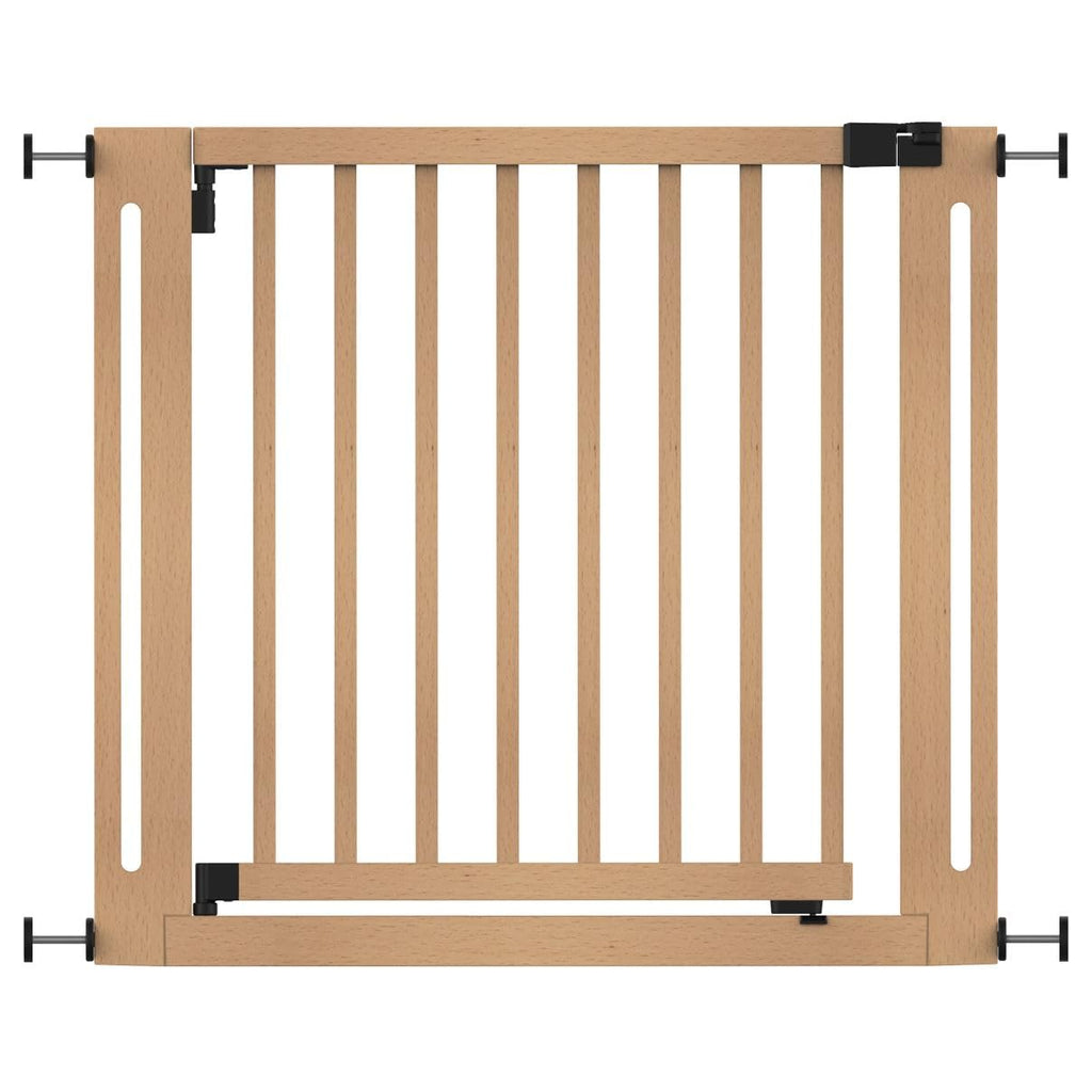 Safetots Wooden Elegance Baby Gate - Natural Wood - Pressure Fit Safety Barrier - 87-95cm Wide Child Pet Stair Gate - Damaged Box