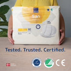 ABENA San Premium Incontinence Pads - Shaped Absorbent Pads - 2100ml - Size 7 - 30 Pack - Breathable Discreet Protection - Damaged Box