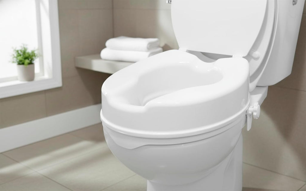 PEPE Mobility Raised Toilet Seat with Lid - Riser Booster Extension for Disabled & Elderly - Toilet Aid - New
