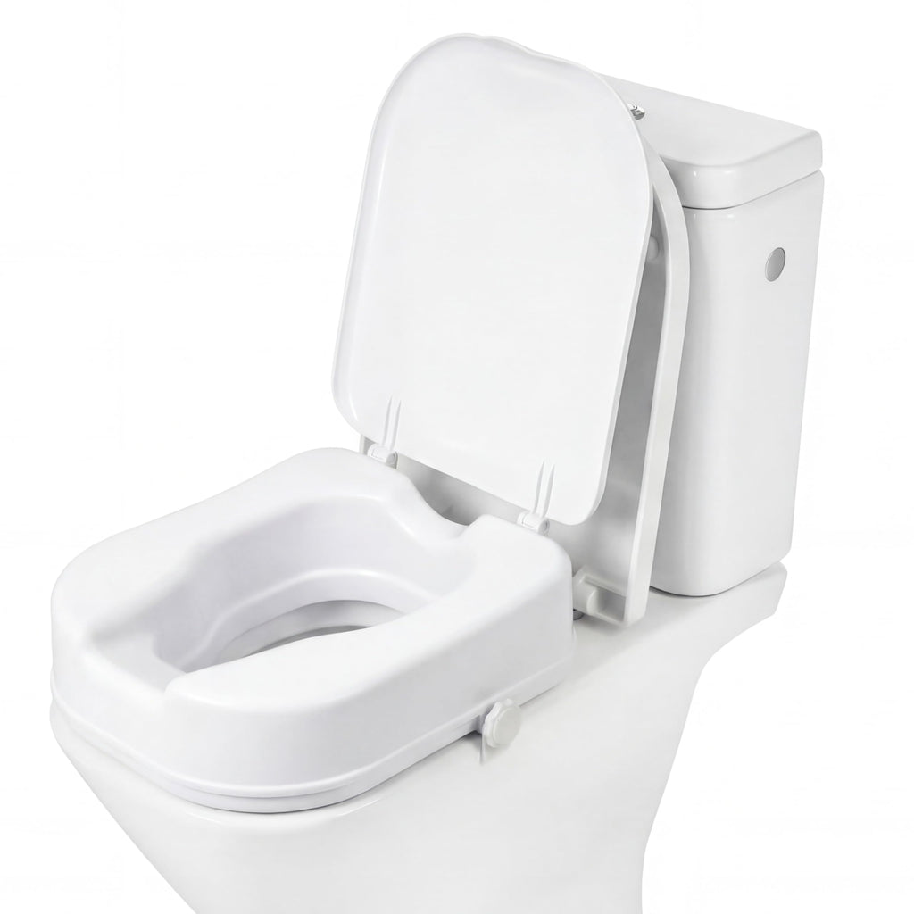 PEPE Mobility Raised Toilet Seat with Lid - Riser Booster Extension for Disabled & Elderly - Toilet Aid - New