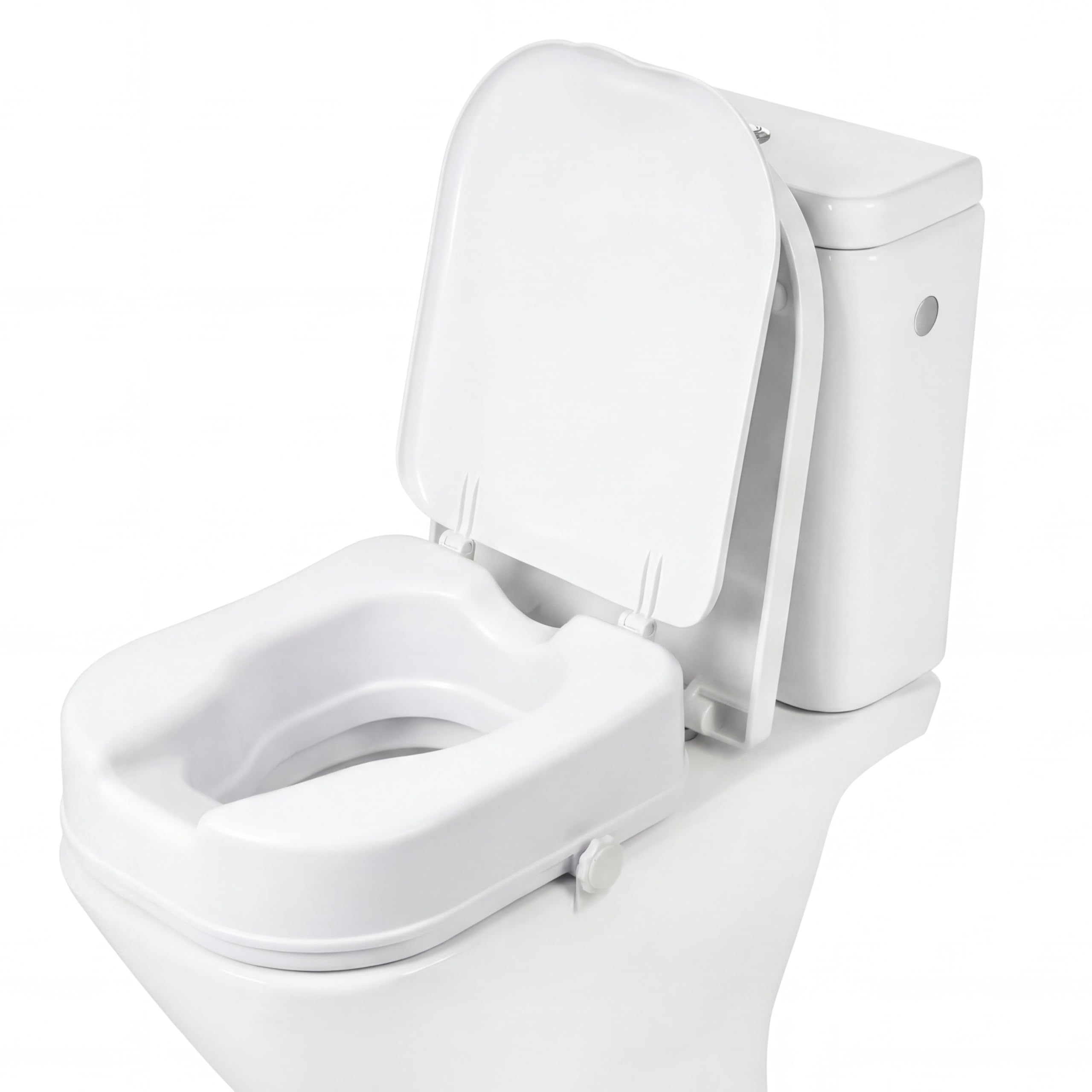 PEPE Mobility Raised Toilet Seat with Lid - Riser Booster Extension for Disabled & Elderly - Toilet Aid - New