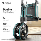 Helavo 3 Wheel Walker Tri-Walker Double Front Wheel Narrow Mobility Aid for Seniors - Damaged Box