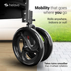 Helavo 3 Wheel Walker Tri-Walker Double Front Wheel Narrow Mobility Aid for Seniors - Damaged Box