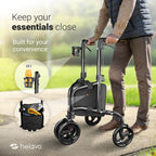 Helavo 3 Wheel Walker Tri-Walker Double Front Wheel Narrow Mobility Aid for Seniors - Damaged Box