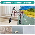 Lefeke Folding Walking Frame with Wheels - Adjustable Lightweight Mobility Walker for Elderly Seniors Disabled - Glide Skids - New