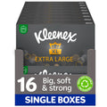 Kleenex Extra Large Facial Tissues - 16 Tissue Boxes - Soft Strong Extra Big Bulk Pack - New