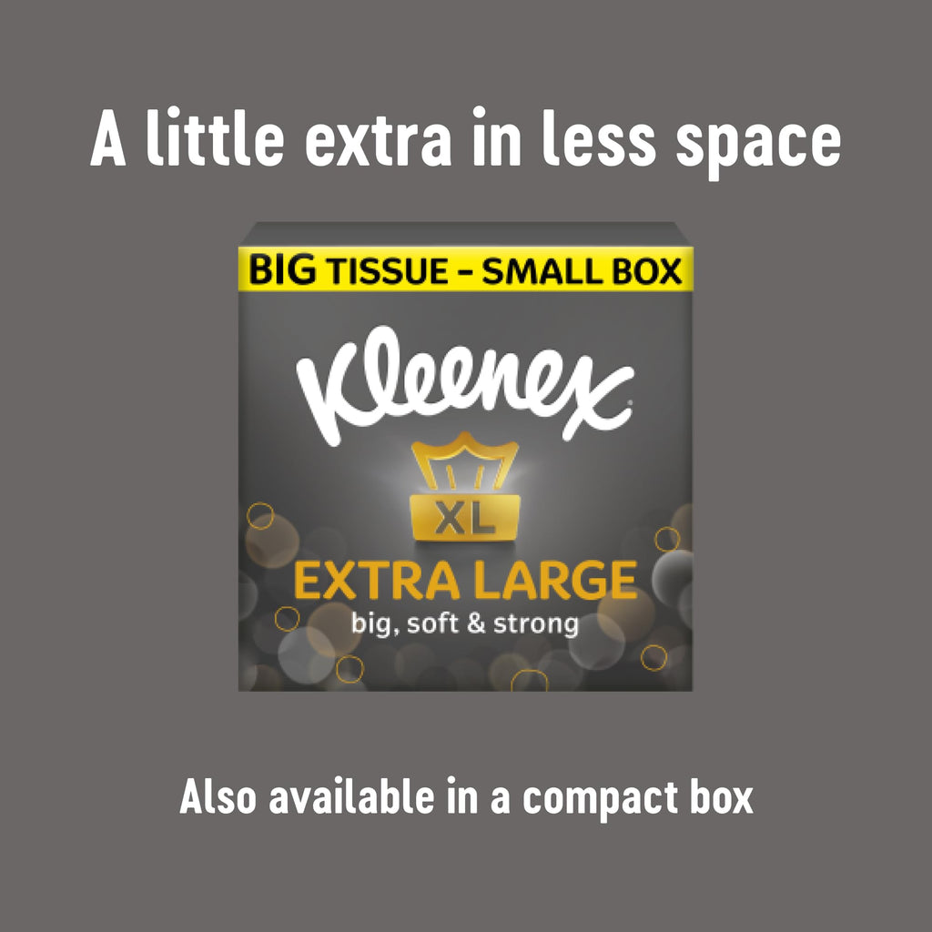 Kleenex Extra Large Facial Tissues - 16 Tissue Boxes - Soft Strong Extra Big Bulk Pack - New