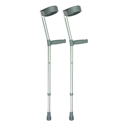 Days Double Adjustable Crutches for Adults, Comfort Handle, Lightweight Mobility Aid, Handle to Ground Height 66 cm-94 cm - New