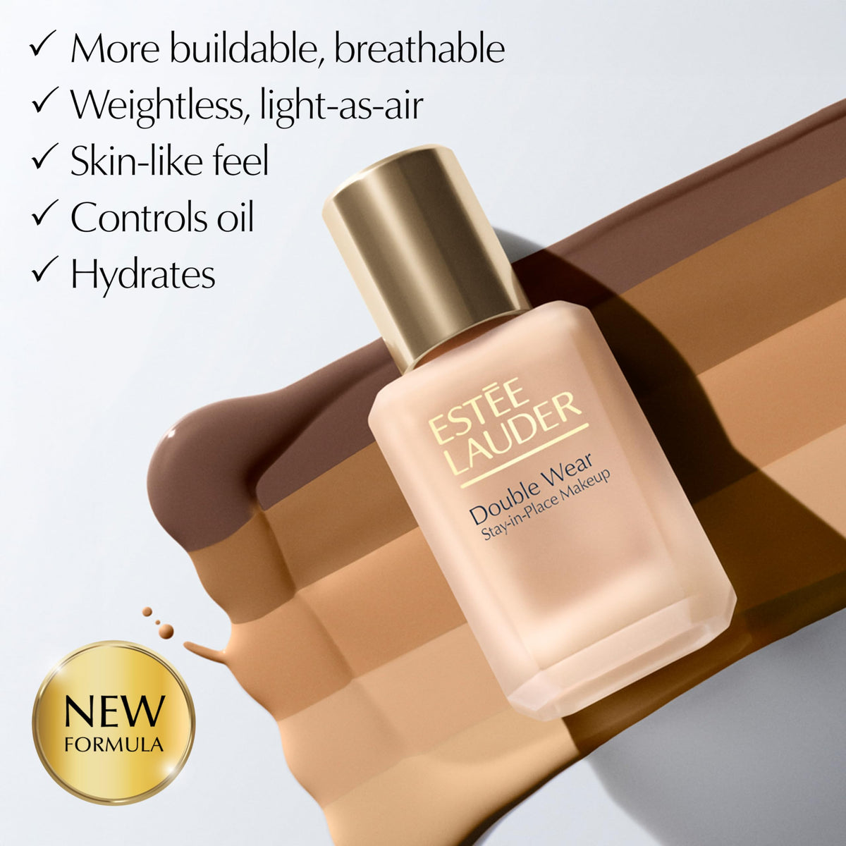 Estée Lauder Double Wear Stay-in-Place Makeup - 36-Hour Long-Wear Matte Foundation 30ml - 4W1 Honey Bronze - New