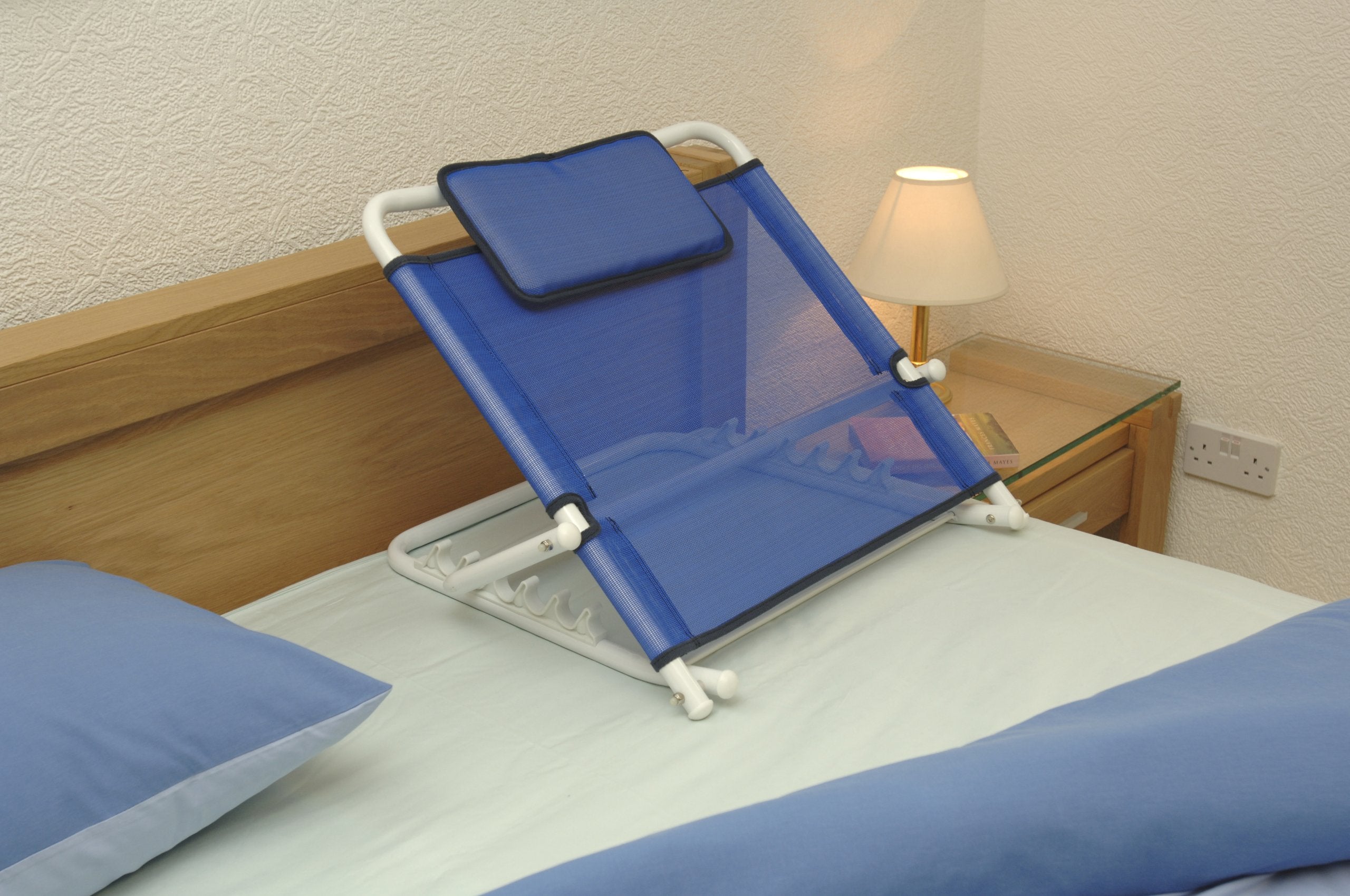 NRS Healthcare Adjustable Angle Back Rest - Blue - Pack of 1 - L98229 - Bed Support Cushion Aid - New