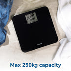 Salter 9049 BK3R Max Digital Bathroom Scale - Body Weight Scales, Supersize LCD, 250kg / 39st 6lb, Carpet Feet - Good