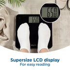 Salter 9049 BK3R Max Digital Bathroom Scale - Body Weight Scales, Supersize LCD, 250kg / 39st 6lb, Carpet Feet - Good