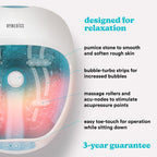 Homedics Foot Spa Massager - Vibration Rollers, Keep Warm Function, Home Pedicure, Relaxation, Soothing Foot Bath - Good