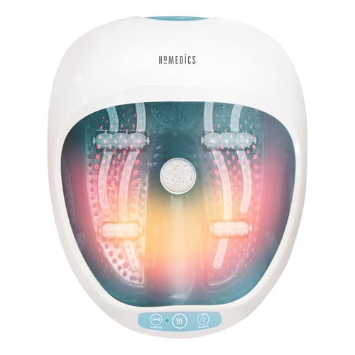 Homedics Foot Spa Massager - Vibration Rollers, Keep Warm Function, Home Pedicure, Relaxation, Soothing Foot Bath - Good