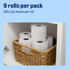 Amazon Soft Toilet Tissue 2-Ply - 45 Rolls (5x9) - 200 Sheets per Roll - FSC Certified Toilet Paper - New