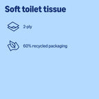 Amazon Soft Toilet Tissue 2-Ply - 45 Rolls (5x9) - 200 Sheets per Roll - FSC Certified Toilet Paper - New