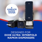 Georgia-Pacific Dixie Ultra Interfold 2-Ply Napkin Dispenser Refill White 24 Packs Case 6000 Napkins - New